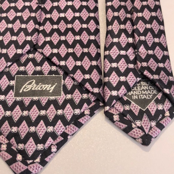 Brioni Tie-Purple & Black - Picture 3 of 7